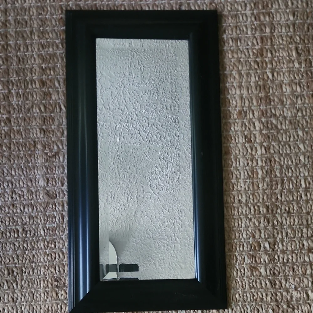 Sleek Black Wall Mirror
